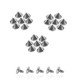 10mm Metal Cone Shaped Punk Studs with Pinback Rivets - (Pack of 100)